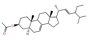 24-Ethyl-5a-cholesta-7,22-dien-3b-yl acetate